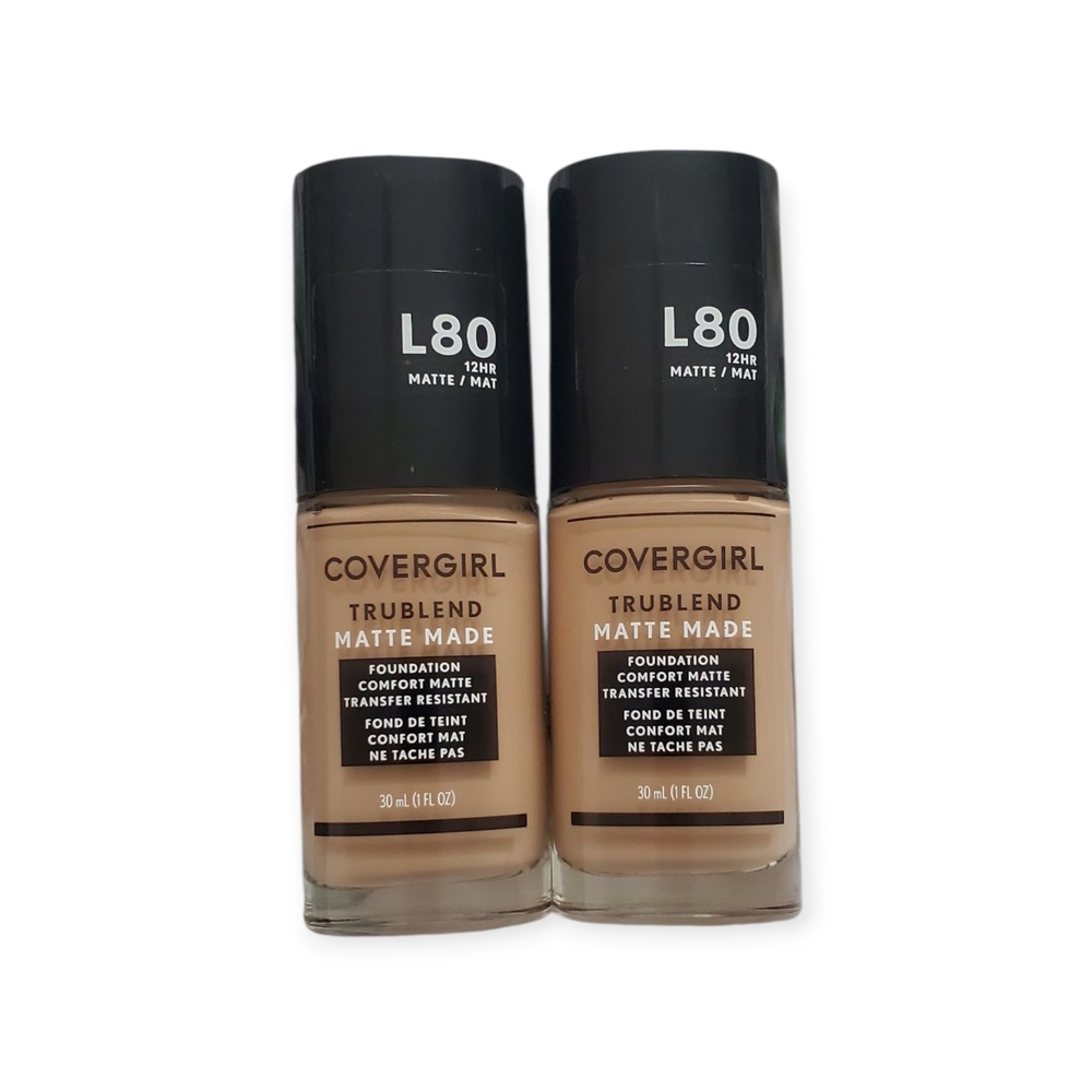 (2) COVERGIRL TruBlend Matte Made Foundation L80 Tru Ivory